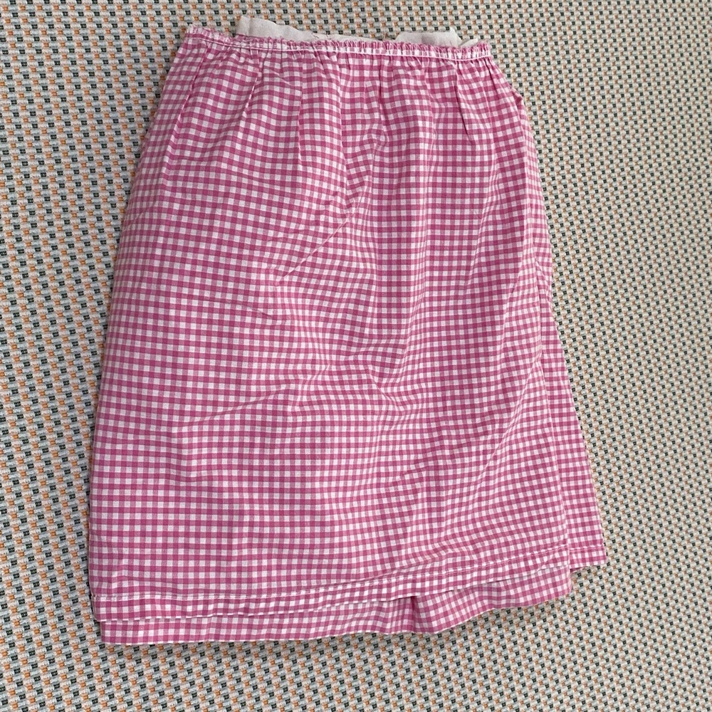 Pottery Barn Remnant - Pink Gingham Ruffle